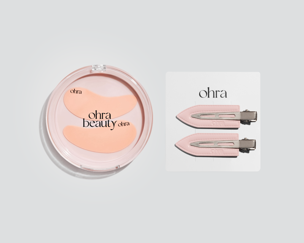 The Gift Set, Self Made Eye Mask and Untouched Hair Clips in Blush, Ohra Beauty gifting bundle