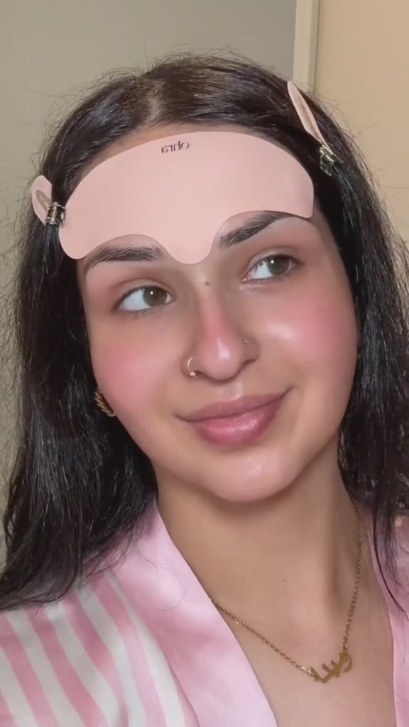 Video of a woman applying the Lifted Forehead Mask during her skincare routine