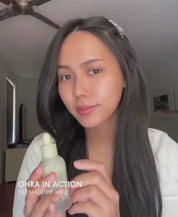 Video of a woman applying skincare serum before using the reusable Ohra Self Made Eye Mask during her skincare routine.